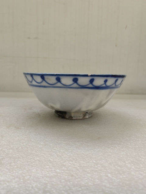 古玩陶瓷清代磁州窯青花碗拍賣，當前價格398元