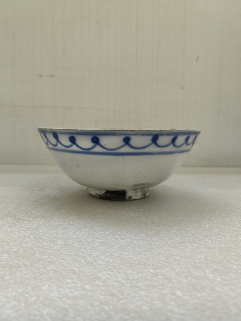 古玩陶瓷清代磁州窯青花碗拍賣，當前價格398元