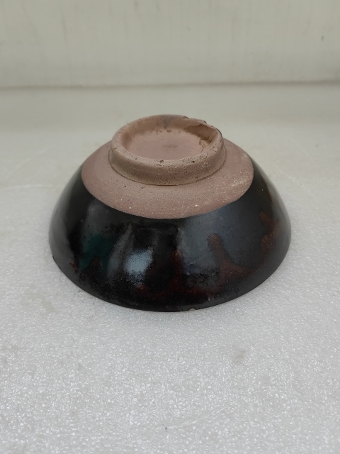 古玩陶瓷澀圈圈足疊燒工藝褐釉碗拍賣，當(dāng)前價(jià)格220元