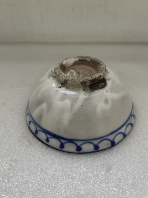 古玩陶瓷清代磁州窯青花碗拍賣，當前價格398元
