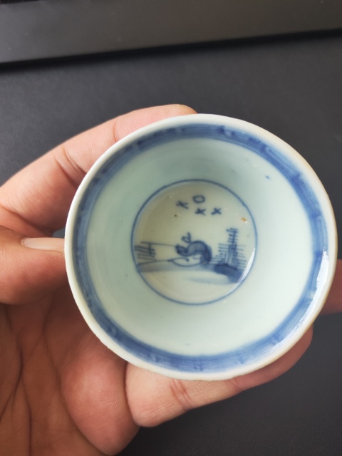 古玩陶瓷青花杯拍賣,當前價格2600元