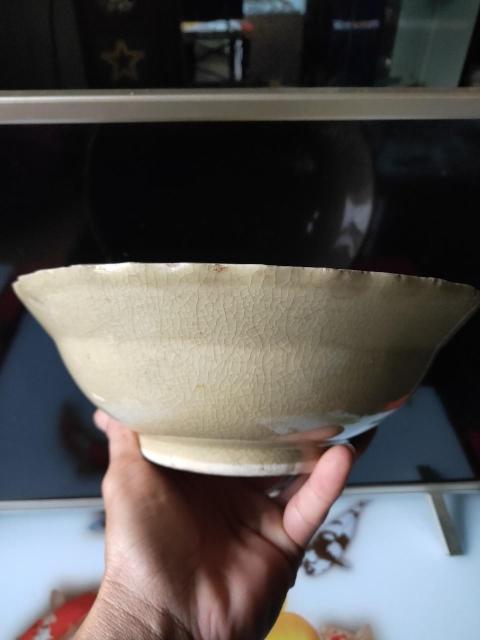 古玩陶瓷哥釉花口碗拍賣，當前價格1800元