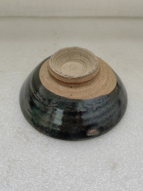 古玩陶瓷澀圈圈足疊燒工藝碗拍賣，當前價格550元