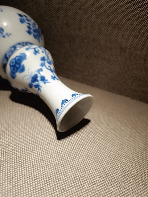 古玩陶瓷花卉紋青花葫蘆瓶拍賣，當前價格8800元