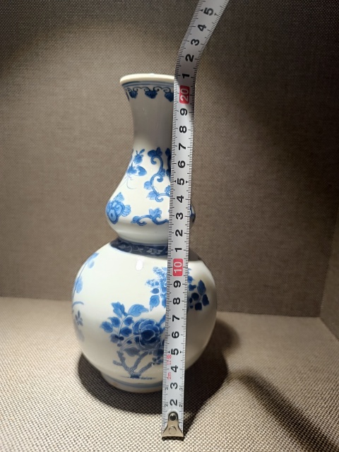 古玩陶瓷花卉紋青花葫蘆瓶拍賣，當前價格8800元