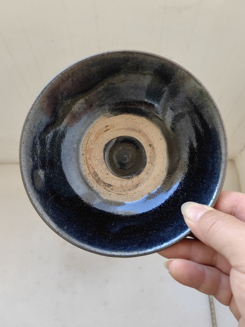 古玩陶瓷澀圈圈足疊燒工藝碗拍賣，當前價格550元