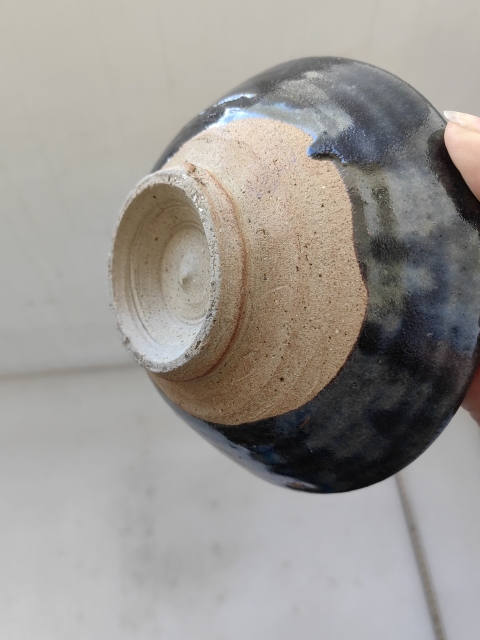 古玩陶瓷澀圈圈足疊燒工藝碗拍賣，當前價格550元