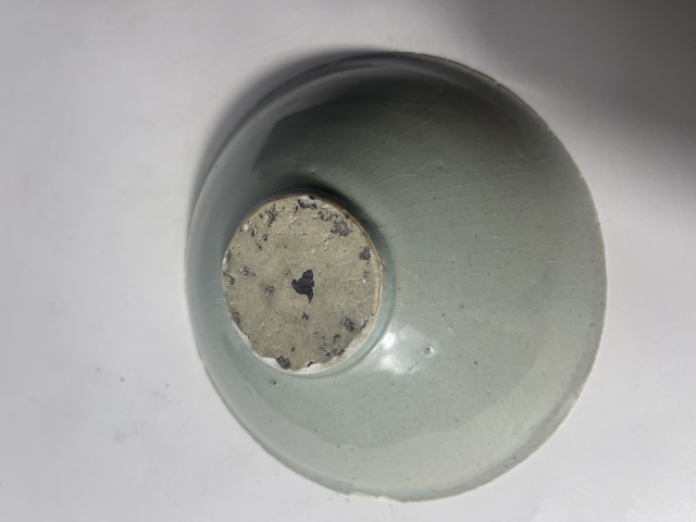 古玩陶瓷青白釉雙魚斗笠碗拍賣,當前價格1280元