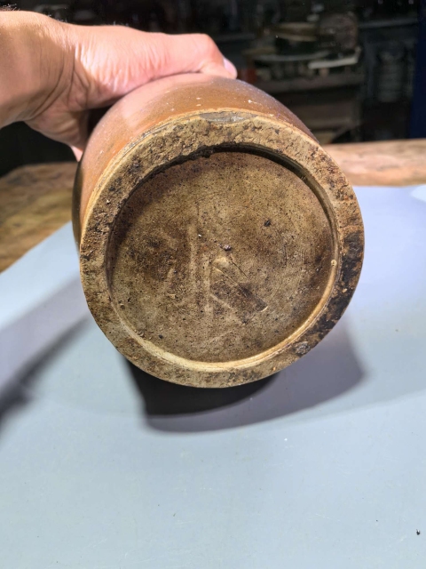 古玩陶瓷元代耀州窯褐釉花澆拍賣,當前價格9600元