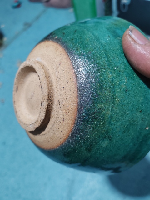 古玩陶瓷清代綠鈞釉茶碗拍賣，當前價格2300元