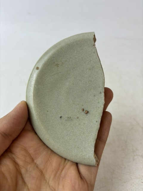 古玩陶瓷金代末鈞窯月白釉洗標本拍賣,當前價格298元