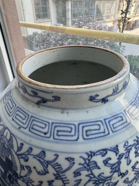 古玩陶瓷青花淡描花卉紋喜字將軍罐拍賣，當前價格6600元