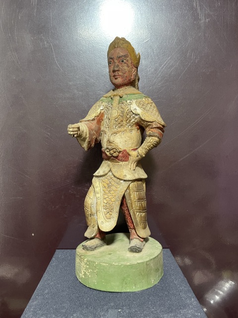 古玩雜項民國木雕武將像拍賣，當(dāng)前價格1350元