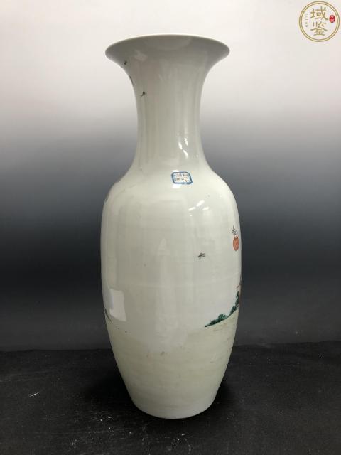 古玩陶瓷【已鑒真】晚清民國粉彩郭子儀拜仙撇口瓶拍賣,當前價格52600元