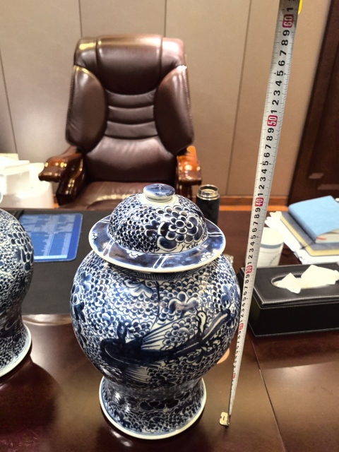 古玩陶瓷清康熙青花鳳穿牡丹圖將軍罐拍賣，當前價格66000元