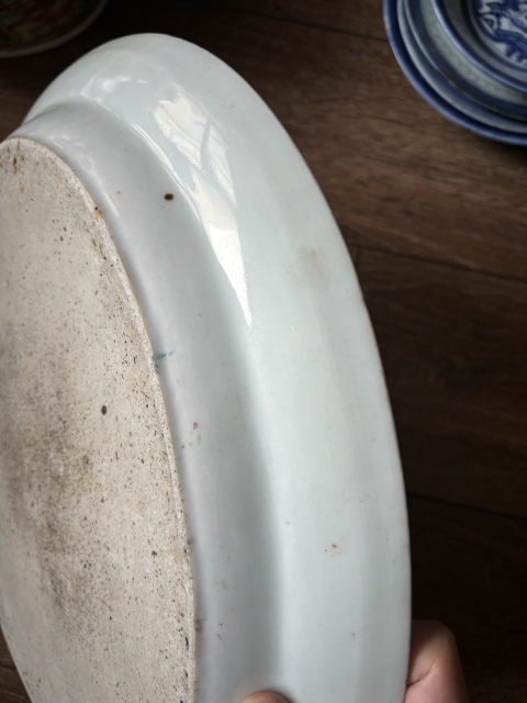 古玩陶瓷廣彩人物故事紋折沿盤拍賣，當前價格2500元