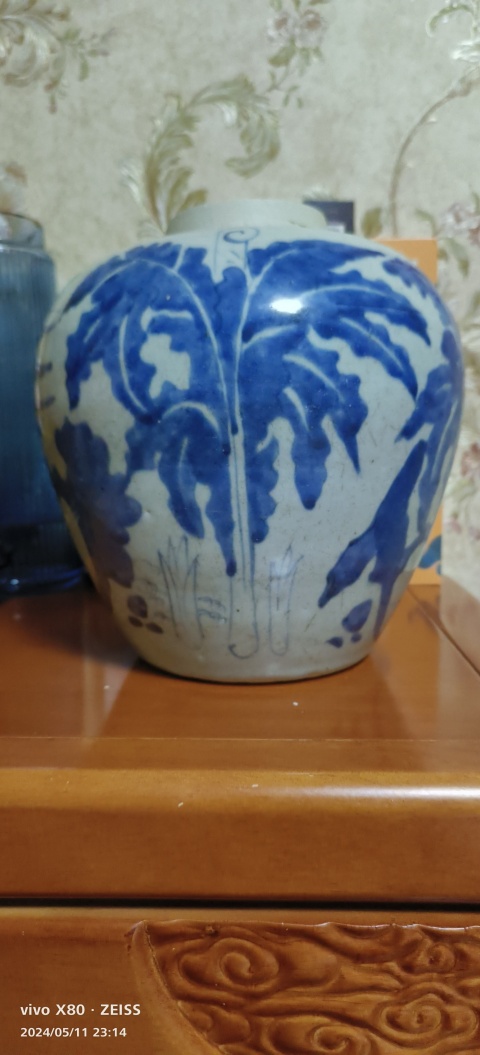 古玩陶瓷青花麒麟巴蕉葉紋罐拍賣，當前價格68888元
