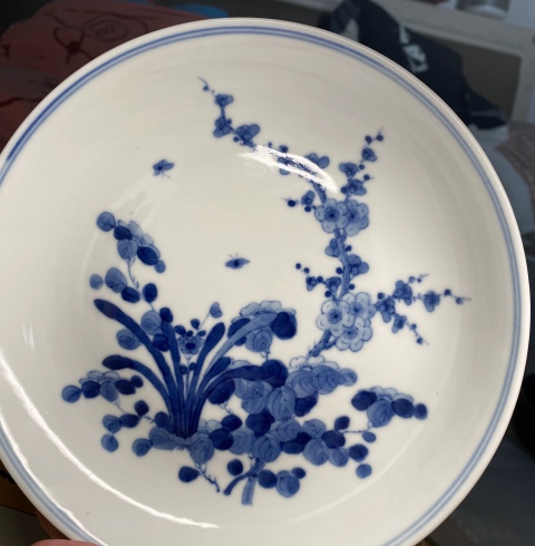 古玩陶瓷官窯 大清光緒年制青花花卉紋盤(pán)拍賣(mài),當(dāng)前價(jià)格25000元