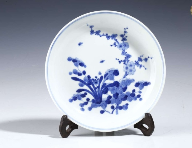 古玩陶瓷官窯 大清光緒年制青花花卉紋盤(pán)拍賣(mài),當(dāng)前價(jià)格25000元