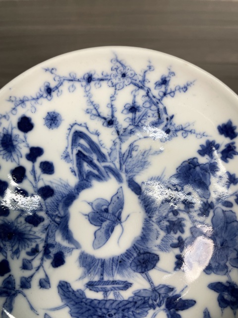 古玩陶瓷清道光 二級官極品青花四季花卉紋盤拍賣,當前價格1750元
