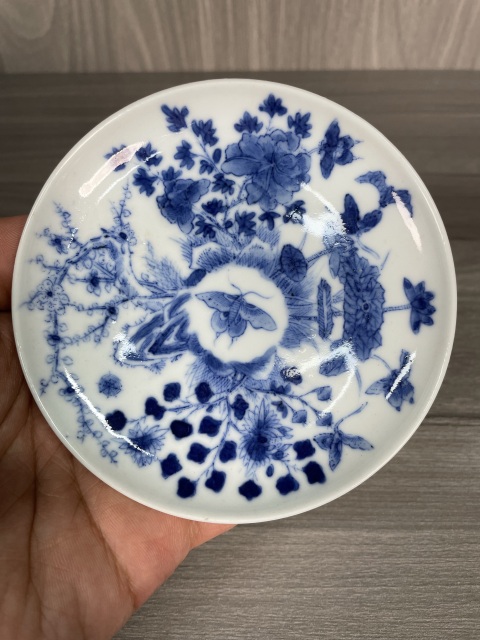 古玩陶瓷清道光 二級官極品青花四季花卉紋盤拍賣,當前價格1750元