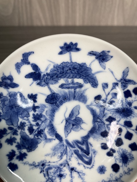 古玩陶瓷清道光 二級官極品青花四季花卉紋盤拍賣,當前價格1750元