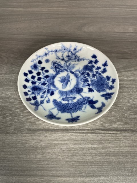 古玩陶瓷清道光 二級官極品青花四季花卉紋盤拍賣,當前價格1750元