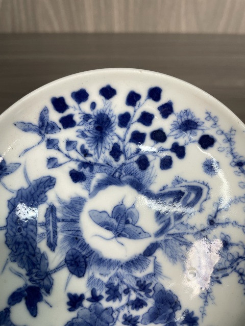 古玩陶瓷清道光 二級官極品青花四季花卉紋盤拍賣,當前價格1750元