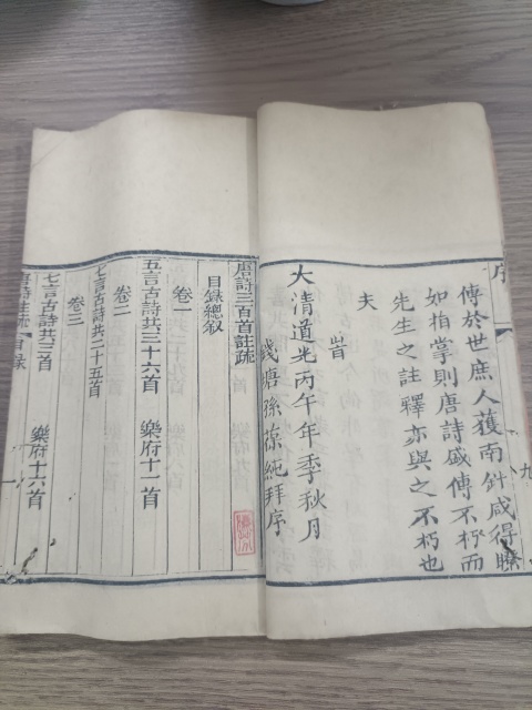 古玩字畫清道·咸《唐詩三百首》拍賣，當前價格300元