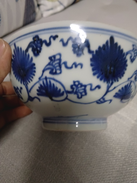 古玩陶瓷青花纏枝花卉紋茶碗拍賣,當前價格2800元