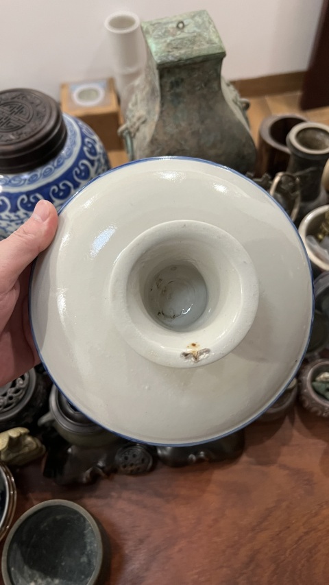 古玩陶瓷魚藻紋高足盤拍賣，當前價格199元