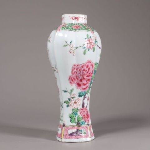 古玩陶瓷雍正 粉彩花卉紋花口瓶拍賣，當前價格6000元