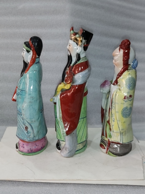 古玩陶瓷粉彩福祿壽三星人物塑像拍賣,當前價格1288元