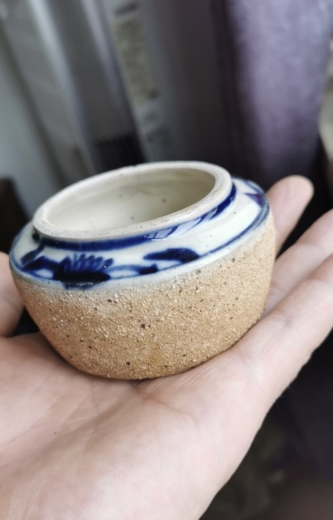 古玩陶瓷青花花卉紋水盂拍賣，當(dāng)前價(jià)格888元