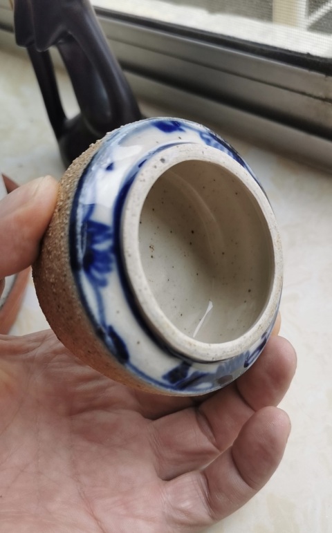 古玩陶瓷青花花卉紋水盂拍賣，當(dāng)前價(jià)格888元