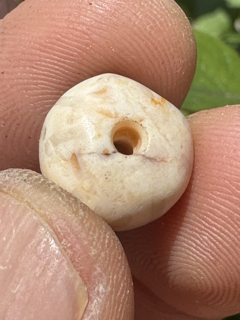 古玩雜項漢代鑲蝕珠，奶皮沁拍賣，當前價格460元