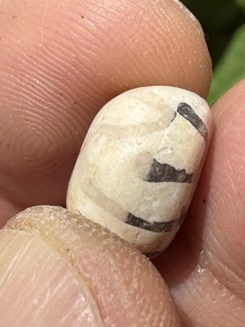 古玩雜項漢代鑲蝕珠，奶皮沁拍賣，當前價格460元