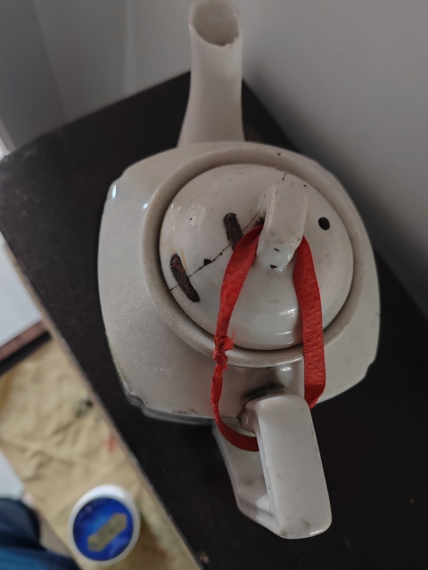 古玩陶瓷漁樵耕讀執壺拍賣,當前價格877元