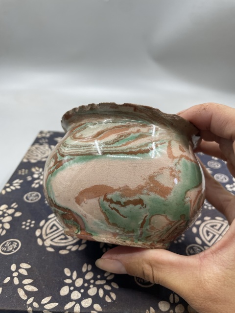 古玩陶瓷攪胎釉罐拍賣，當前價格500元