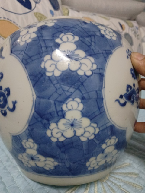 古玩陶瓷青花博古圖蓋罐拍賣，當前價格2800元