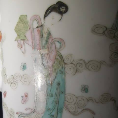 古玩陶瓷民國 名家馮生祥細路粉彩天女散花茶壺拍賣,當前價格1280元