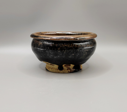 古玩陶瓷元代窯變釉鐵銹斑唇口爐拍賣，當(dāng)前價格1980元