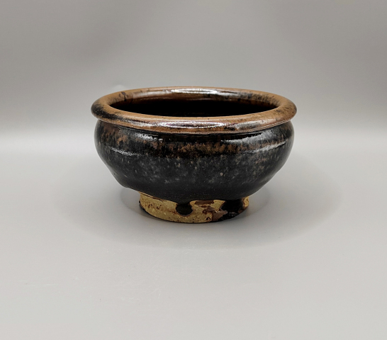 古玩陶瓷元代窯變釉鐵銹斑唇口爐拍賣，當(dāng)前價格1980元