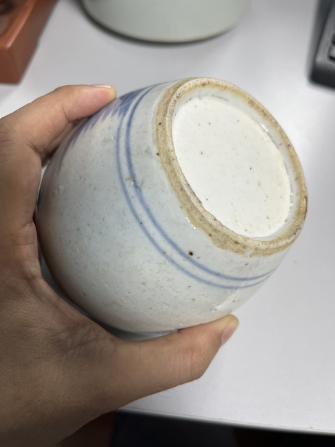 古玩陶瓷清中期青花花卉紋蓋罐拍賣,當前價格688元