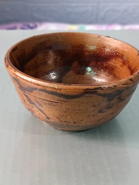 古玩陶瓷明末清初,紫金釉茶盞拍賣,當(dāng)前價格350元