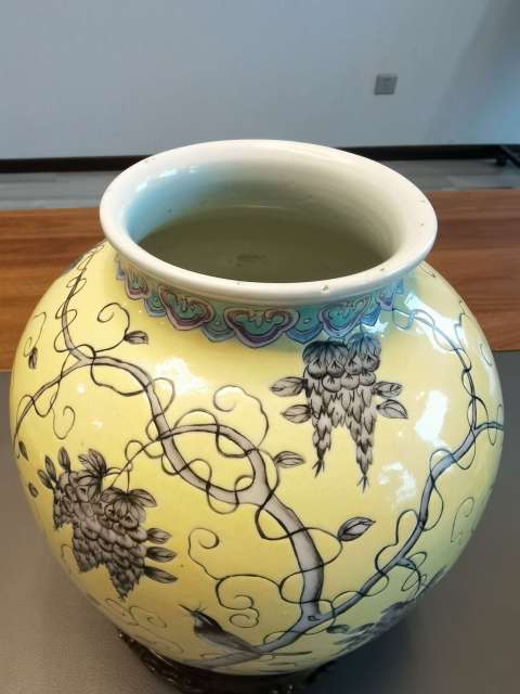 古玩陶瓷大雅齋風(fēng)格黃地墨彩花鳥紋尊拍賣,當(dāng)前價格3500元