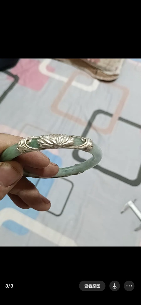 古玩玉器清代天然翡翠手鐲拍賣,當(dāng)前價(jià)格2667元