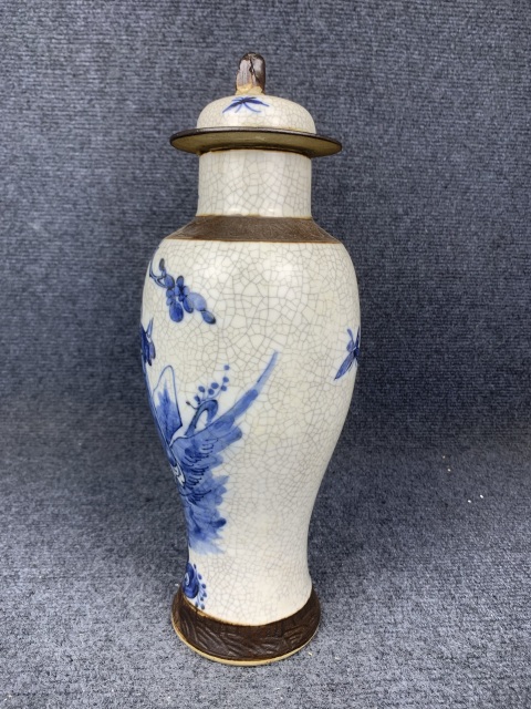 古玩陶瓷哥釉青花人物蓋瓶拍賣,當前價格3288元