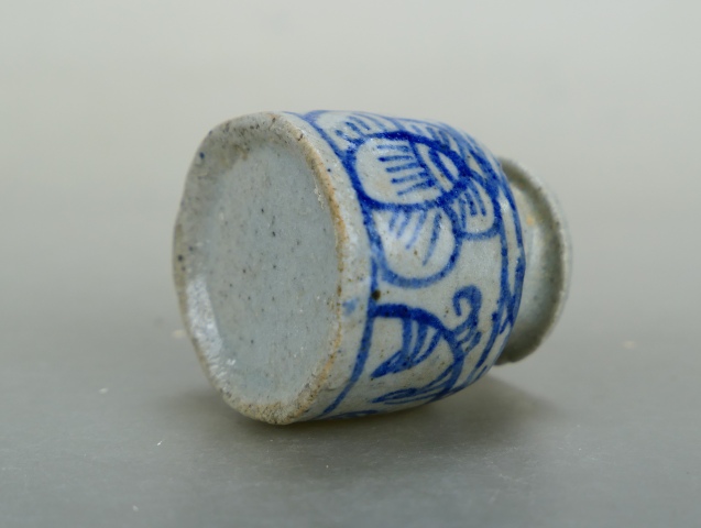 古玩陶瓷清中晚期.青花纏枝花紋水盂（周末福利3元快樂拍）拍賣，當前價格168元