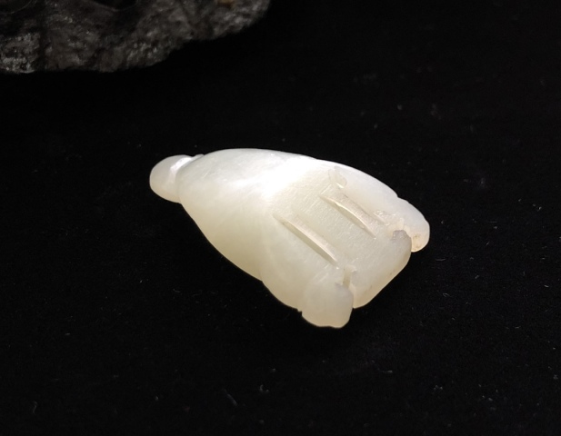 古玩玉器清代和田精白玉精細工壽星拍賣,當前價格13000元